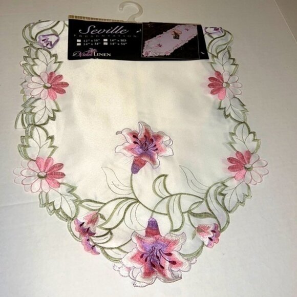 14” x 34” Embroidery Table Runner - Picture 1 of 1